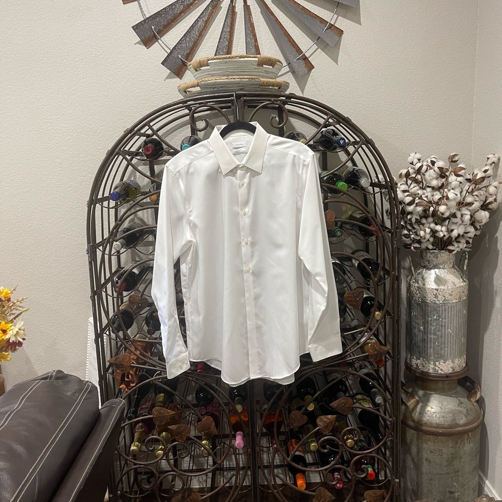Calvin Klein White Dress Shirt for Men